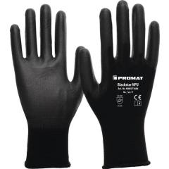 Handschuhe Blackstar NPU Gr.7 (M) schwarz EN 388 PSA II Nyl.m.PU PROMAT | 12 Stück