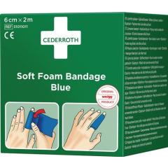 Soft Foam Bandage selbsthaftend elastisch,blau Rl.6cmx2m CEDERROTH