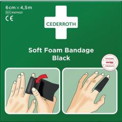 Soft Foam Bandage selbsthaftend elastisch,schwarz Rl.6cmx4,5m CEDERROTH