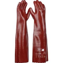 Chemikalienschutzhandschuh Pirat Gr.10 rotbraun PVC EN388,EN ISO374-1 PSAIII | 6 Stück