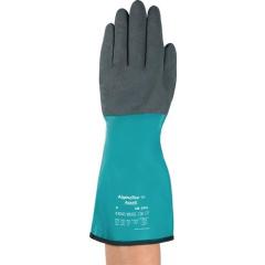 Chemikalienhandschuh AlphaTec 58-201 Gr.9 grün/grau EN 388,EN 374 PSA III | 6 Stück