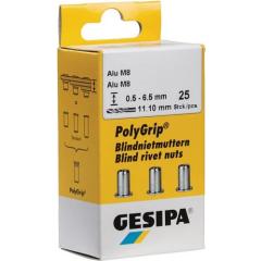 Blindnietmutter PolyGrip® Nietschaft dxl 9x18mm M6 Alu 25 St.GESIPA