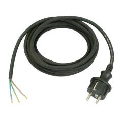 Anschlussleitung H07RN-F 2x1,0mm² 5m Konturenstecker schwarz WEINGÄRTNER