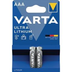 Batterie ULTRA Lithium 1,5 V AAA Micro 1100 mAh FR10G445 6103 2 St./Bl.VARTA