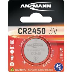 Knopfzelle 3 V 620 mAh CR2450 24,5x5mm 1 St./Bl.ANSMANN | 10 Stück