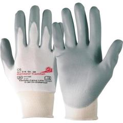 Handschuhe Camapur Comfort 619 Gr.9 weiß/grau Polyamid mitPUR EN 388 Kat.II | 10 Stück