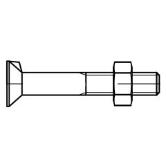 DIN 604 mit Mutter | M 6 x 25 mm | 500 Stück