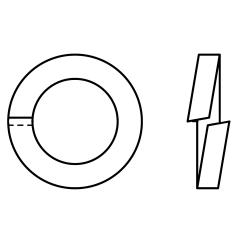 Federringe für Zylinderschrauben | galv. verzinkt | ~DIN 7980 | Ø 27 | 100 Stück