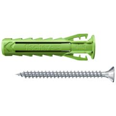 fischer Spreizdübel SX Plus Green 8 x 40 S mit Schraube - 45 Stück