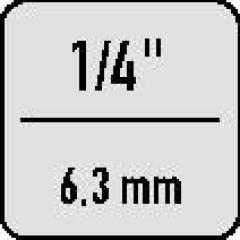 Einsteckvierkant 7612-00 1/4 Zoll 9x12mm CV-Stahl GEDORE