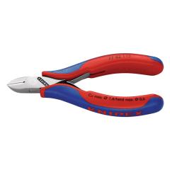 Elektronikseitenschneider L.115mm Form 1 Facette ja 2K-Hülle spiegelpol.KNIPEX