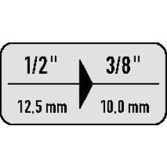 Reduzierstück 513 Antriebs-4-KT.1/2 Zoll Abtriebs-4-KT.3/8 Zoll L.38,5mm