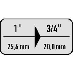 Reduzierstück KB 2132 Antriebs-4-KT.1 ” Abtriebs-4-KT.3/4 ” GEDORE