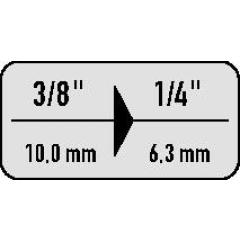 Reduzierstück 431 Antriebs-4-KT.3/8 Zoll Abtriebs-4-KT.1/4 Zoll L.28mm