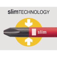 Schraubendreher 3201 slimFix Schneiden-B.3,5mm Klingen-L.100mm VDE isol.WIHA