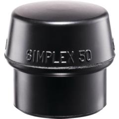 Schonhammerkopf SIMPLEX Kopf-Ø 40mm Gum.schwarz mittelh.HALDER