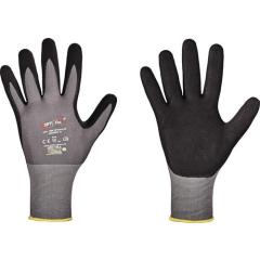 Handschuh OPTIMATE Gr.9 grau/schwarz EN 420/EN 388 PSA II OPTIFLEX | 12 Stück