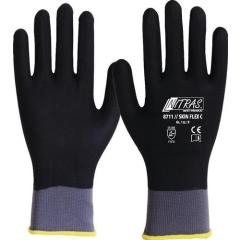 Handschuhe SKIN FLEX C Gr.9 grau/schwarz EN 388 II Strick m.Beschichtung NITRAS | 12 Stück