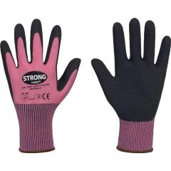 Handschuhe LADY FLEXTER Gr.8 pink/schwarz EN 420/EN 388 PSA II STRONGHAND | 12 Stück