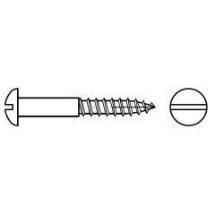 Halbrund-Holzschrauben mit Schlitz | DIN 96 | 1,6 x 8 | 500 Stück