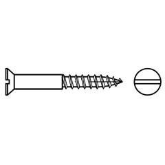 Senk-Holzschrauben mit Schlitz | DIN 97 | 3,5 x 25 | 200 Stück