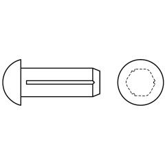 Halbrundkerbnägel | DIN 1476 | 3 x 5 | 100 Stück