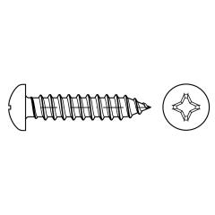 ISO 7049 Linsenkopf-Blechschrauben mit Spitze, Phillips-Kreuzschlitz H | C4,2 x 50 -H | 500 Stück