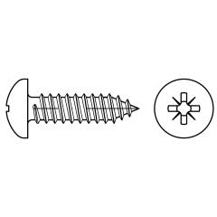 ISO 7049 Linsenkopf-Blechschrauben mit Spitze, Pozidriv-Kreuzschlitz Z | 2,9x 25 -C-Z | 1000 Stück