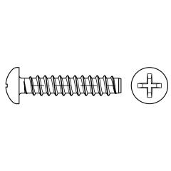 ISO 7049 Linsenkopf-Blechschrauben mit Zapfen, Phillips-Kreuzschlitz H | 2,9 x 6,5 -F-H | 1000 Stück