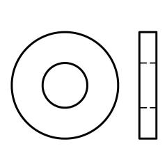 DIN 7349 | Scheiben für Schrauben mit schweren Spannstiften | 25 x 50 x 10 | 10 Stück