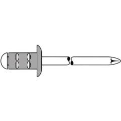 Blindniet PolyGrip® Nietschaft dxl 3,2x8,0mm Alu/Edelstahl 100 St.GESIPA