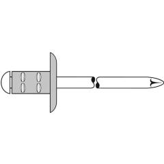 Blindniet PolyGrip® Nietschaft dxl 4,8x10,0mm K16 Alu/Stahl 25 St.GESIPA