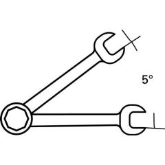 Maulringratschenschlüssel SW 10mm L.158mm umschaltbar,Rings.15Grad PROMAT